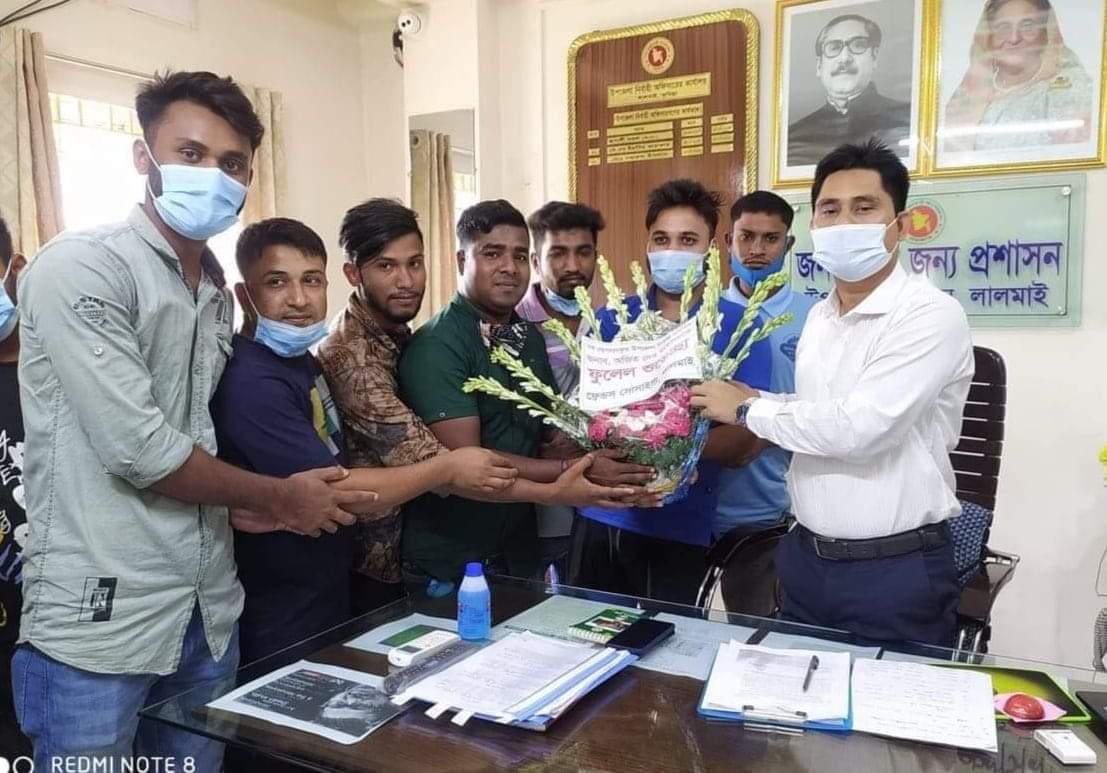 লালমাইয়ে নবাগত ইউএনও’র সাথে ফ্রেন্ডস্ সোসাইটির মতবিনিময় 