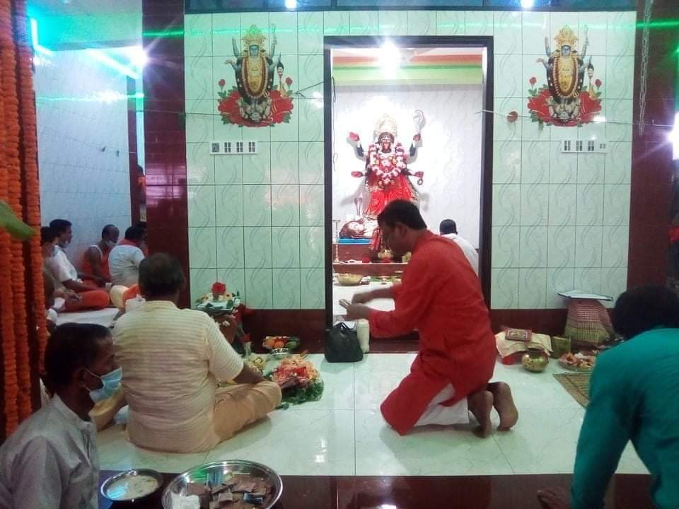 বরুড়ায় কেন্দ্রীয় শ্রীশ্রী কালিমাতা মন্দির প্রতিষ্ঠিত